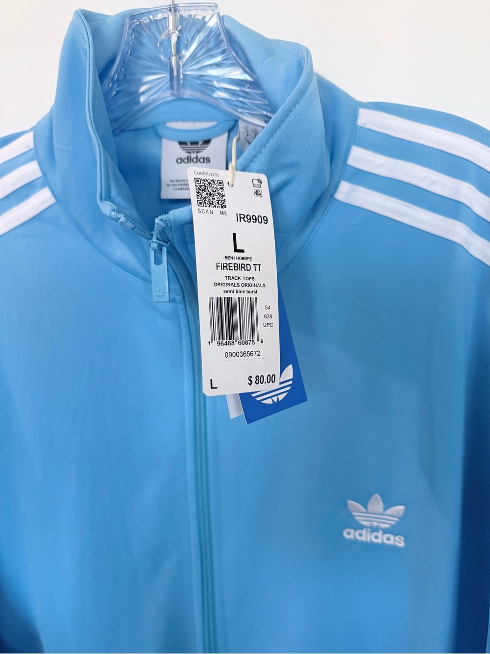 Adidas Originals Firebird Track Jacket Men’s Large Blue White IR9909 NWT